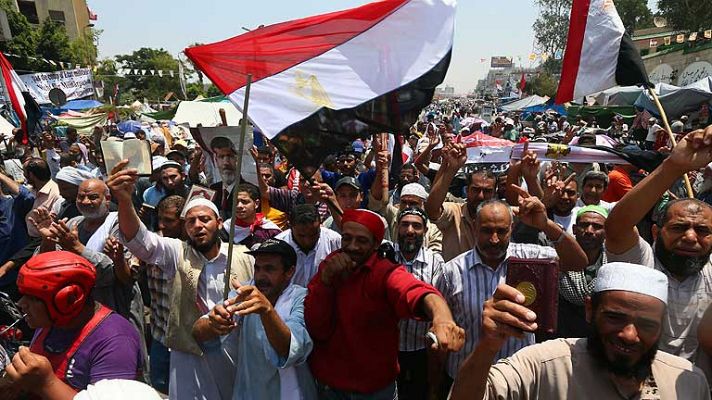 Telediario 1 - Protestas en Egipto