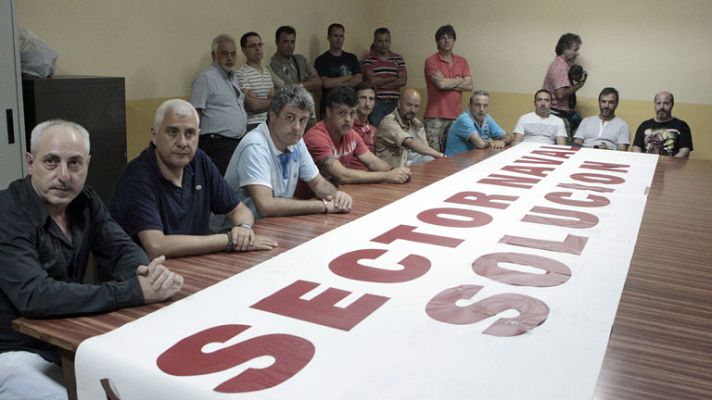 Telediario 1 - Trabajadores de astilleros y administraciones, unidos a la espera de la decisión de Bruselas