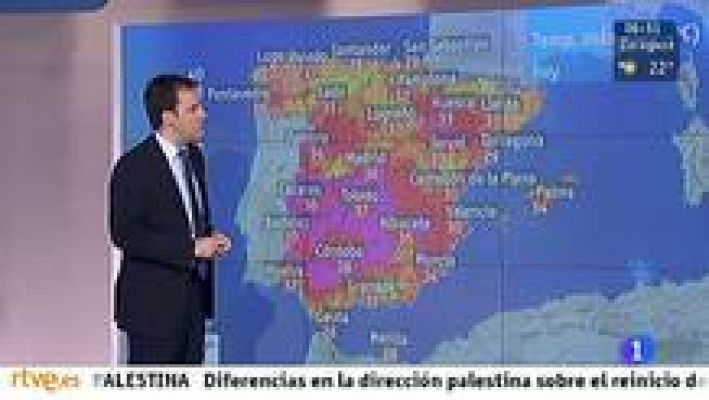 El tiempo - Suben las temperaturas en el centro peninsular y continúan las fuertes tormentas en los Pirineos