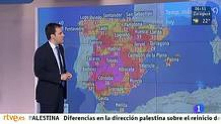 Suben las temperaturas en el centro peninsular y continúan las fuertes tormentas en los Pirineos