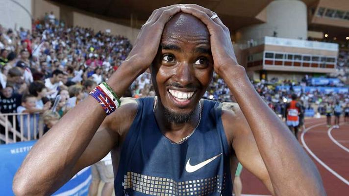 Telediario 1 - Mo Farah bate el récord de Europa de 1.500 de Cacho