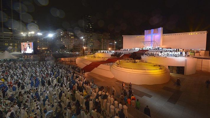Telediario 1 - Comienza la Jornada Mundial de la Juventud con la ausencia hasta el jueves del papa
