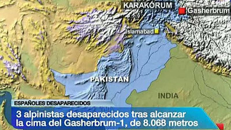 Desaparecen tres montañeros españoles tras escalar una cima en Pakistán