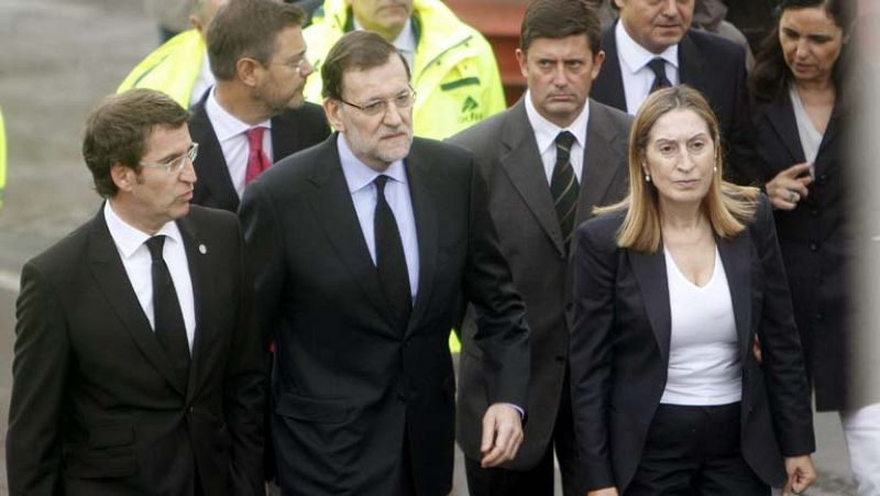 Mariano Rajoy visita el lugar del accidente del tren y a los heridos hospitalizados 