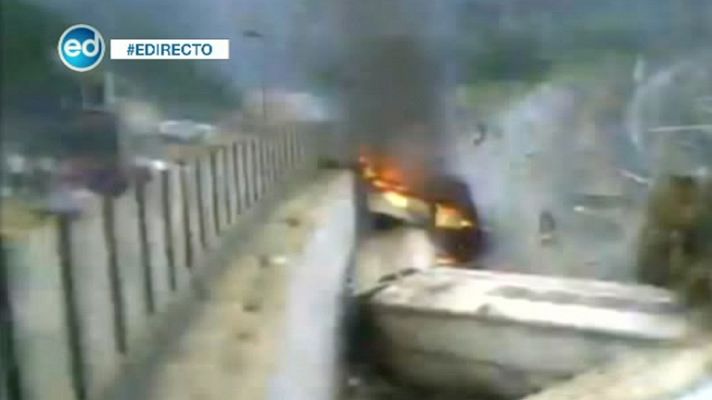 Primeros minutos tras el accidente