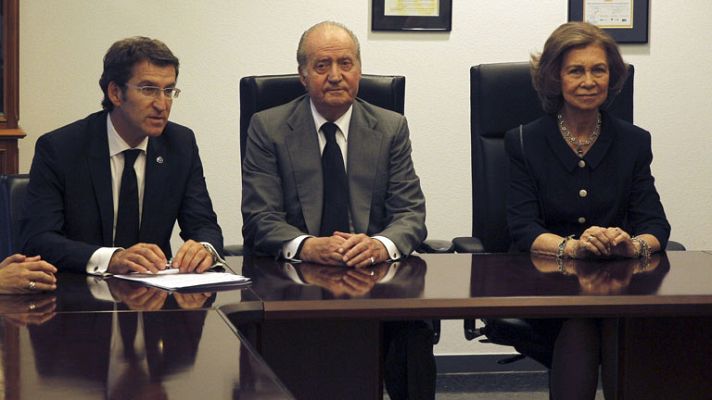 Telediario 1 - El rey expresa su apoyo a familias