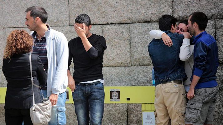 Telediario 1 - Testimonios del accidente de tren