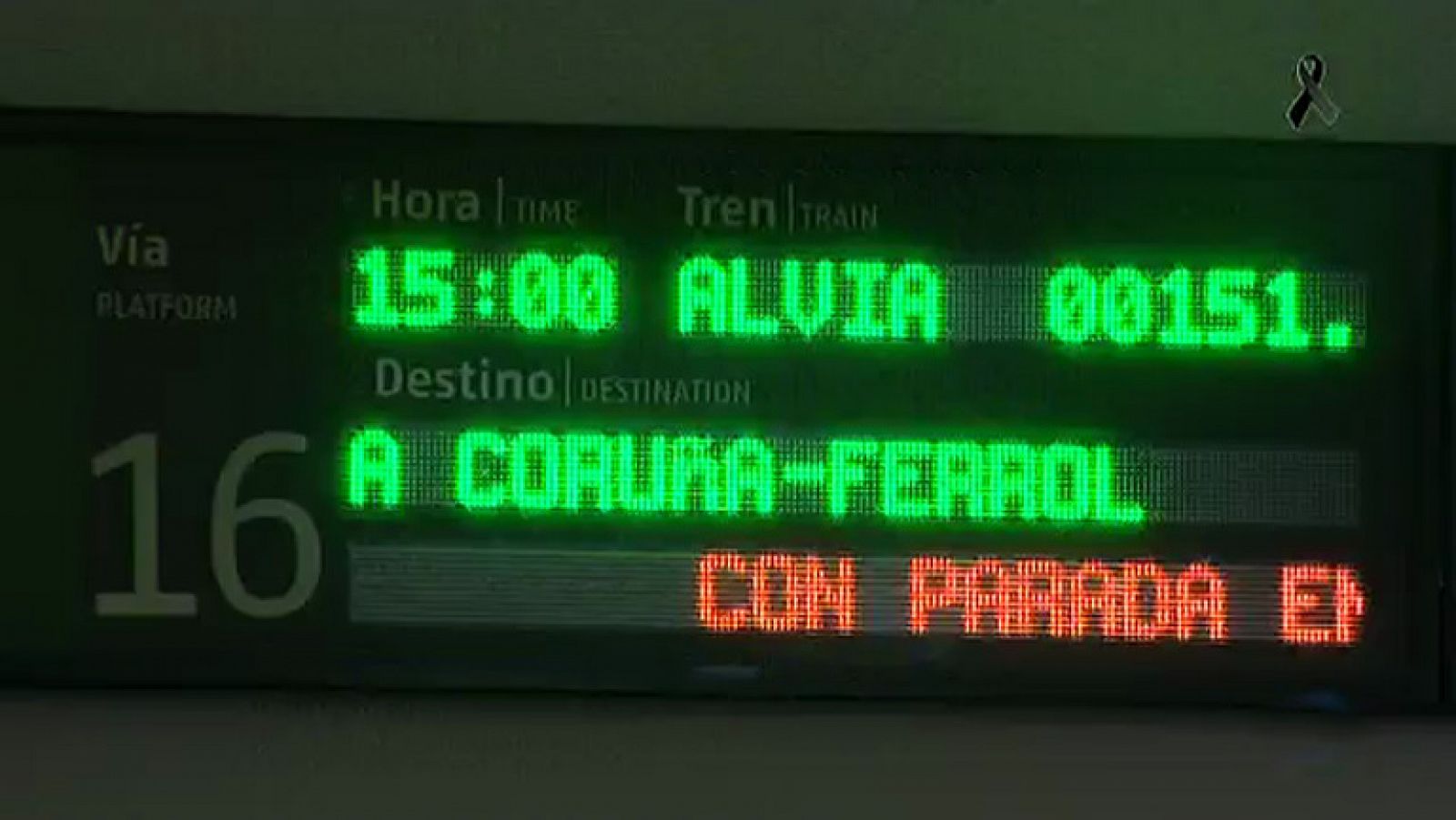 Telediario 1: Sale de Madrid el primer Alvia con destino Ferrol que completa el trayecto desde el accidente de Santiago | RTVE Play
