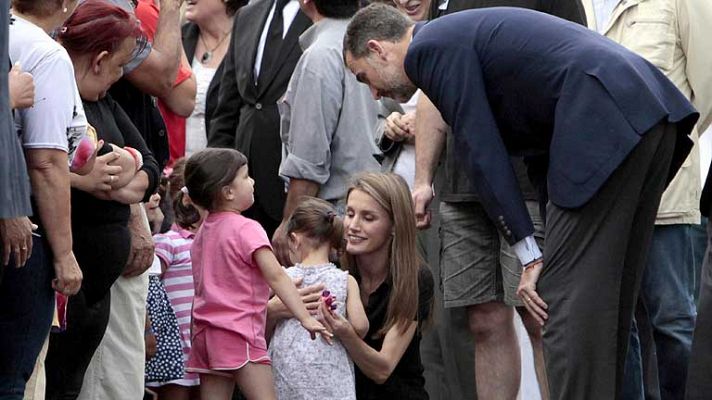 Los príncipes visitan a los heridos