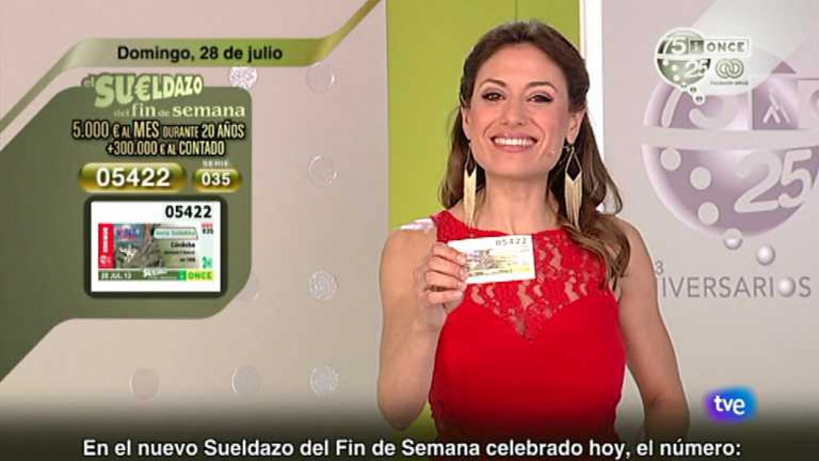 Sorteo ONCE - 28/07/13 - Ver ahora