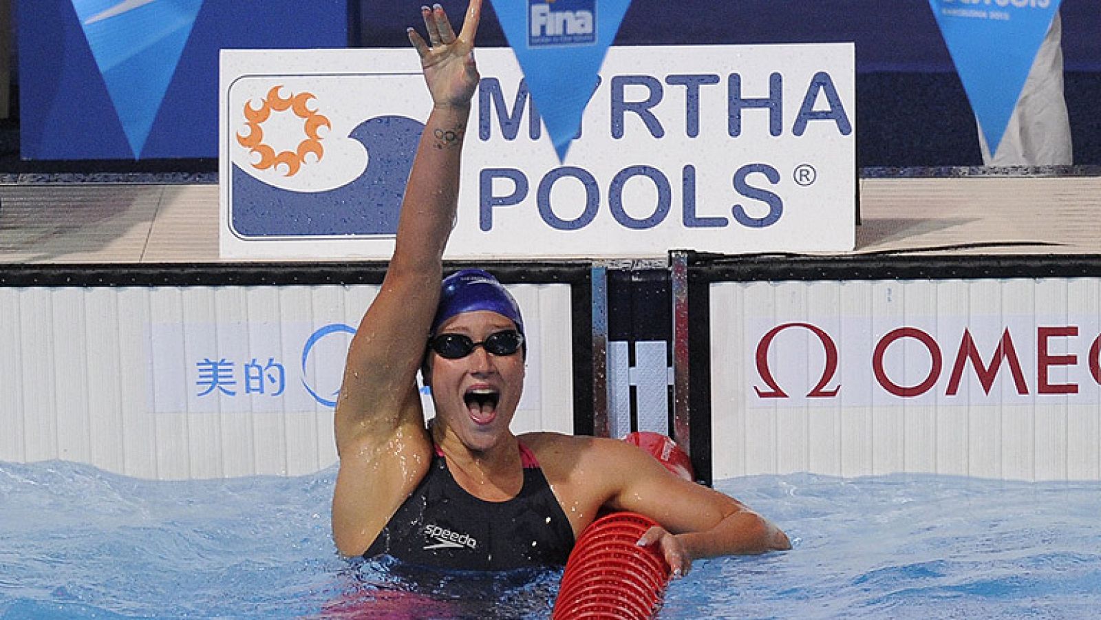 La nadadora española Mireia Belmonte ha conseguido la medalla de bronce en los 200 estilos de los Mundiales de natación de Barcelona 2013, la novena medalla para España.