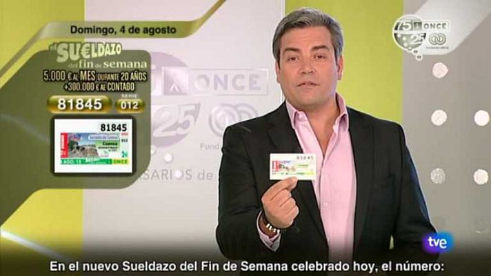 Sorteos ONCE - Sorteo ONCE - 04/08/13