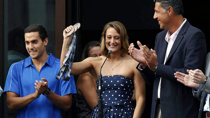 Telediario 1 - Mireia, homenajeada en Badalona