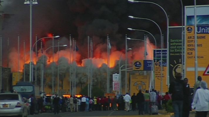 Incendio en aeropuerto de Nairobi