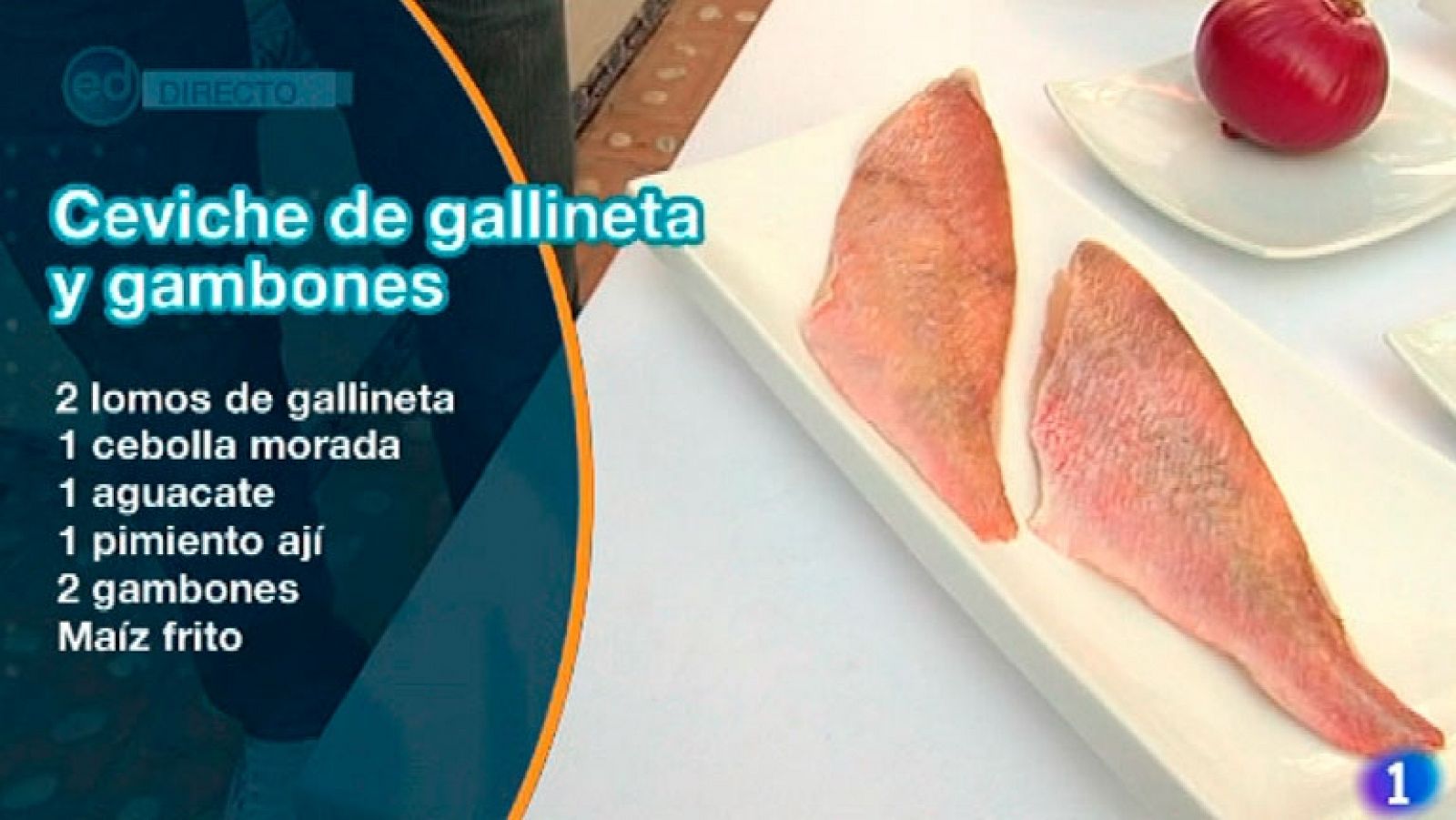 Ceviche de gallineta y gambones rojos del Mediterráneo