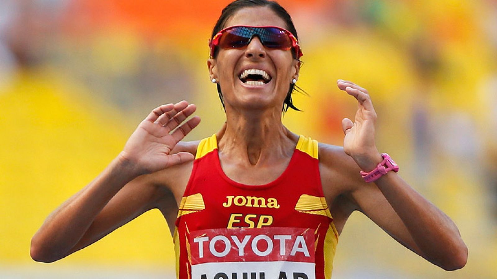 Alessandra Aguilar ha logrado acabar quinta en la maratón de los Mundiales de Moscú 2013, el puesto más alto logrado nunca por una atleta española.