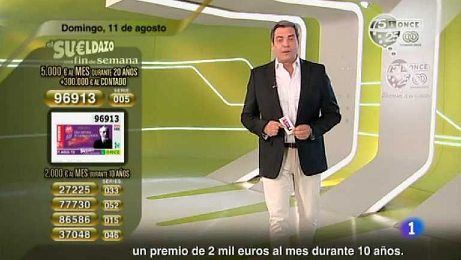 Sorteos ONCE: Sorteo ONCE - 11/08/13 | RTVE Play