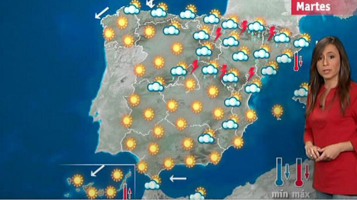 Predominio del sol en todo el país y tormentas en el noreste