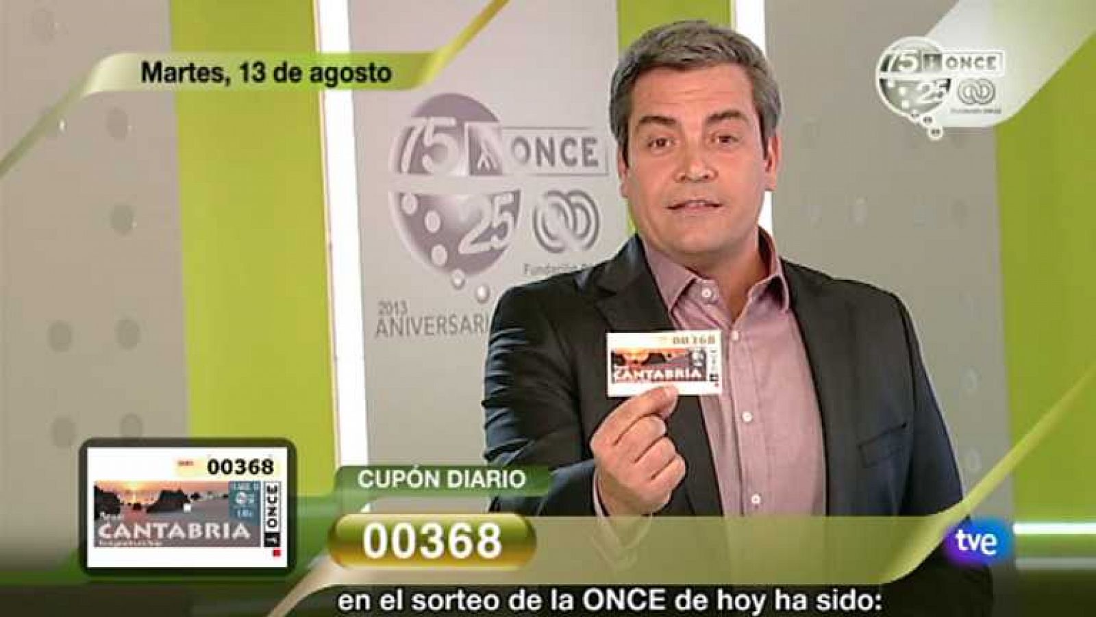 Sorteos ONCE: Sorteo ONCE - 13/08/13 | RTVE Play