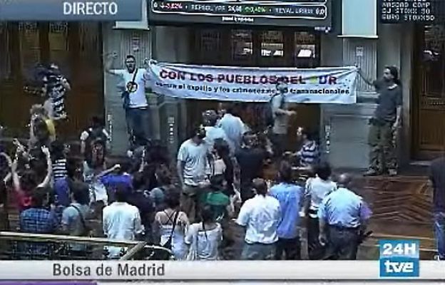  - Protesta en la bolsa de Madrid