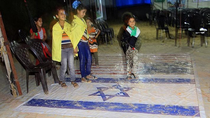 Telediario 1 - Negociaciones palestinos-israelíes