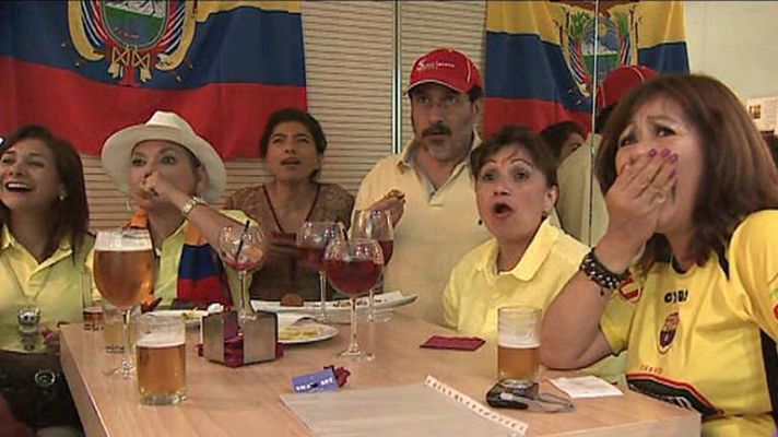 Telediario 1 - El Ecuador-España se vivió con pasión por la comunidad ecuatoriana de España