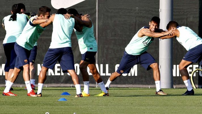 Telediario 1 - Pedro y Cesc ya se entrenan con normalidad
