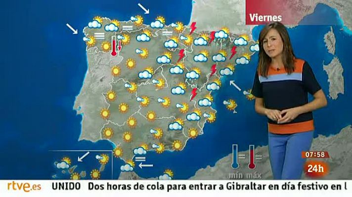 Nubes y bajada de temperaturas en el noroeste y tormentas en Cataluña y Aragón