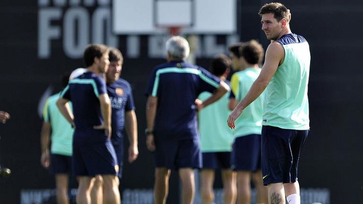 Telediario 1 - El FC Barcelona inicia ante el Levante la defensa del título liguero