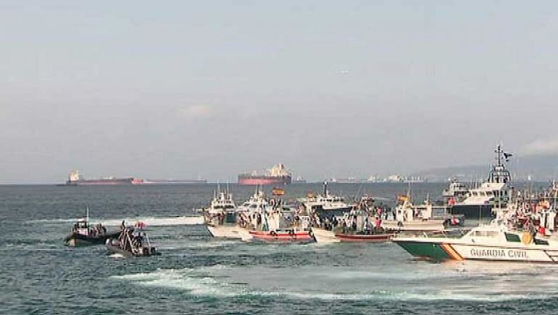 Concluye la protesta de pescadores frente a Gibraltar