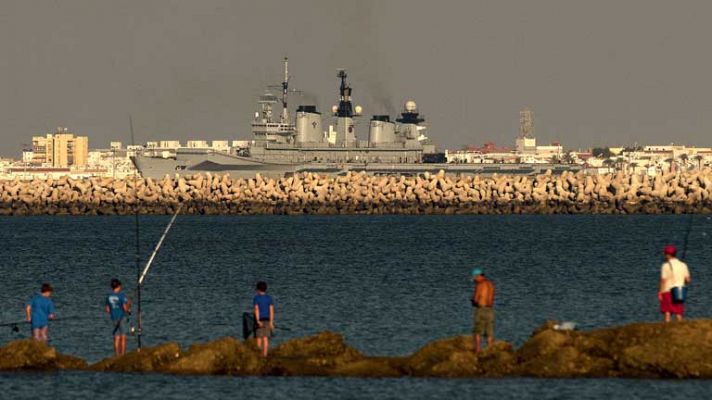 "Illustrious", parada en Rota