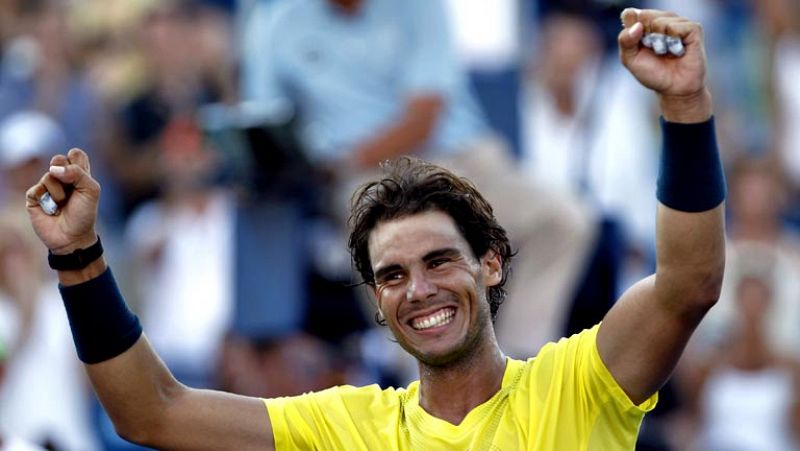 El español Rafael Nadal se mostró feliz y satisfecho por la manera como había superado la dura prueba de vencer al checo Toma Berdych y alcanzar por primera vez la final del torneo Masters 1000 de Cincinnati, que se disputa sobre pista dura. "Tengo d