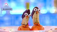 Postre - Pingüino de plátano y chocolate