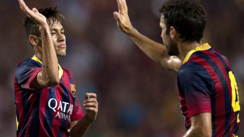 El Barça, con las dudas de Cesc y Neymar para el once