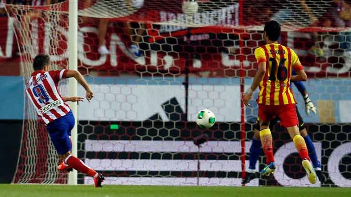 Villa adelanta al Atlético con un golazo (1-0)