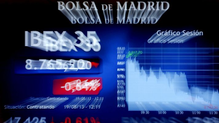 El IBEX 35 cae un 0,42% mientras la prima de riesgo repunta hasta 257 puntos básicos