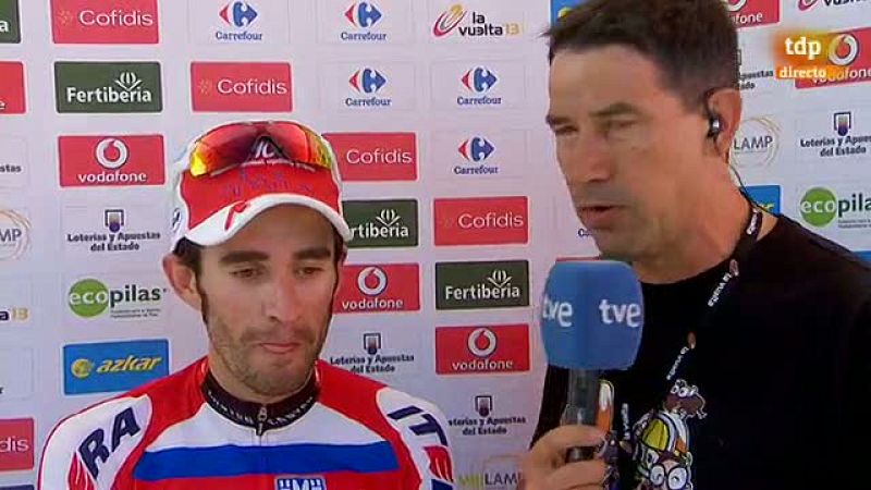 El ganador de la cuarta etapa de la Vuelta ciclista a España ha reconocido ante las cámaras de TVE que "atacar desde lejos había sido una buena idea".