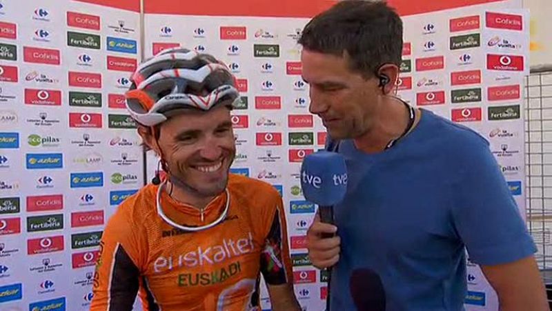 El asturiano del Euskaltel ha vuelto a sonreír después de pasar unos días malos. El día del Monte da Groba sufrió encima de la bicicleta pero son "gajes del oficio".