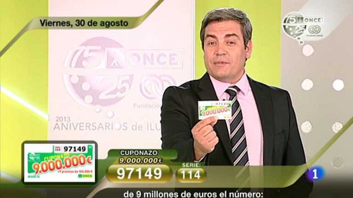 Sorteos ONCE - Sorteo ONCE - 30/08/13