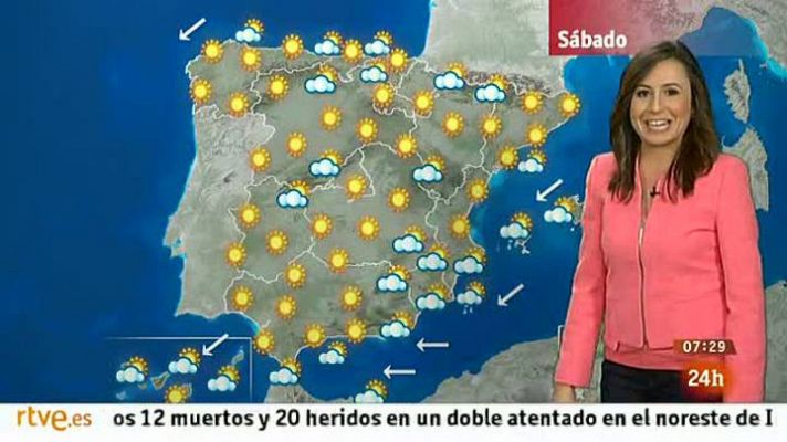 El tiempo - Posibles chubascos en Baleares y en el sudeste peninsular