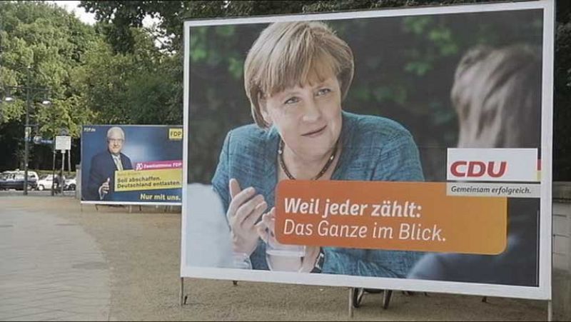 Debate en Alemania entre Angela Merkel y su mayor rival, Peer Steinbrück