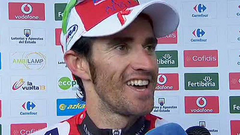 El ciclista de Katusha Dani Moreno se ha mostrado muy contento tras ganar la etapa en Valdepeñas de Jaén, donde se ha vestido de rojo. "Nunca había sido líder de la Vuelta, ir de rojo es espectacular", ha asegurado Moreno, que ha añadido que no puede