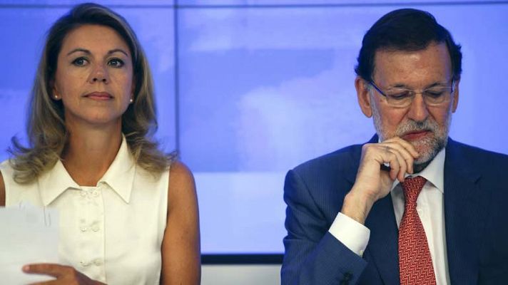 Telediario 1 - Reunión de Rajoy con el PP