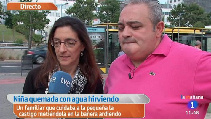 La mañana - Niña quemada en la bañera