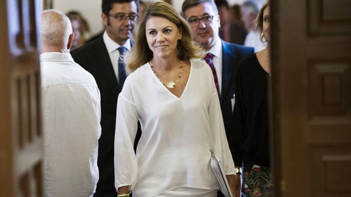 Telediario 1 - Cospedal responde al PSOE que no dimitirá