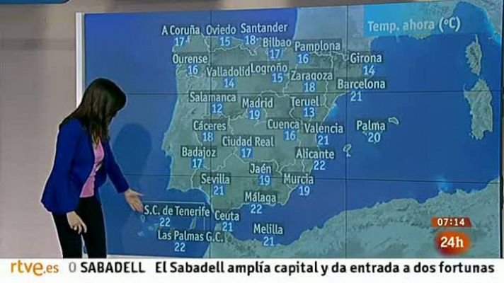 El tiempo - Fuertes tormentas y ligero descenso de las temperaturas en el este peninsular y Baleares