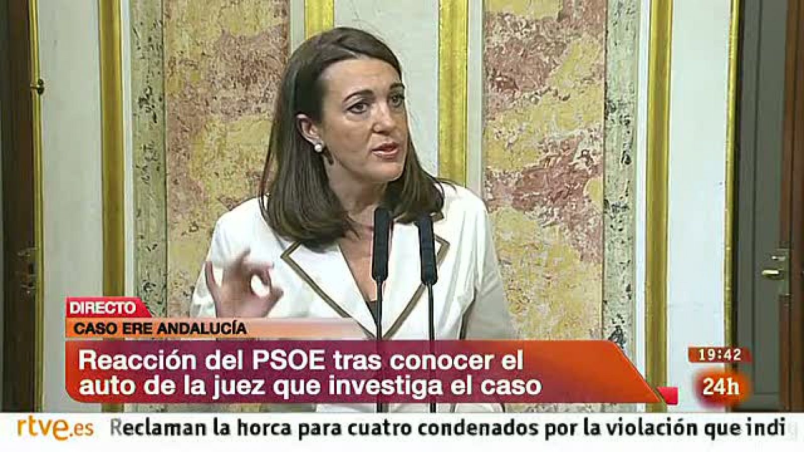 Informativo 24h: Soraya Rodríguez critica la "imputación mediática" a Chaves y Griñán por los ERE | RTVE Play