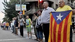 La cadena humana catalana hace visibles las reclamaciones de independencia