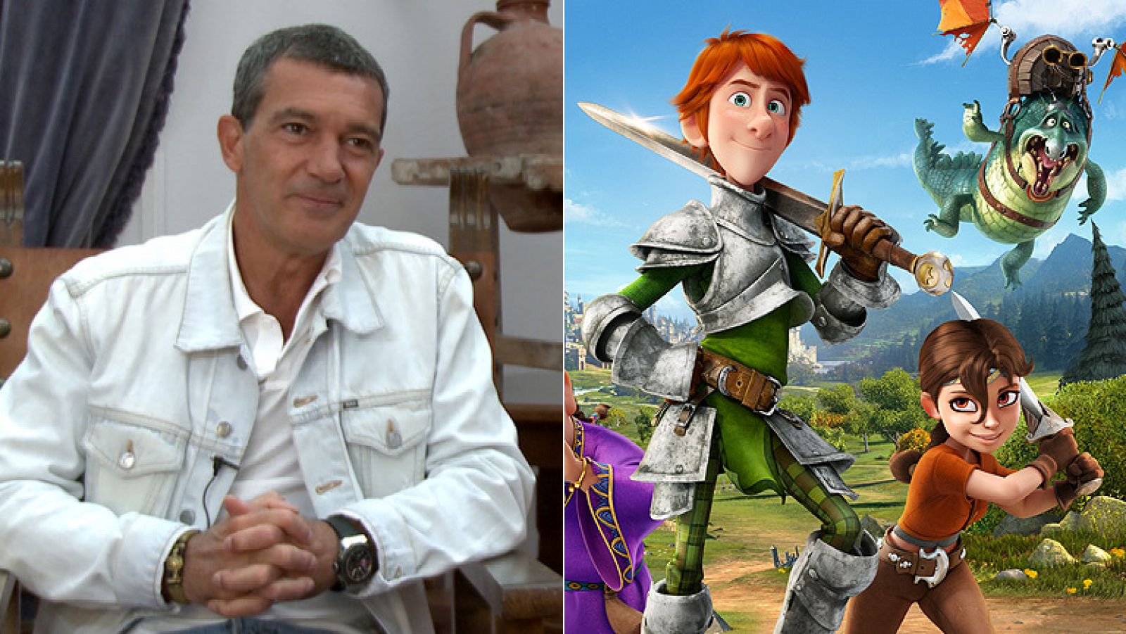 Cultura en Rtve.es: Antonio Banderas: "Mi personaje en 'Justin y la espada del valor' es un cretino, un impostor" | RTVE Play