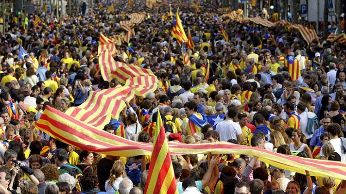 Cadena humana en la Diada